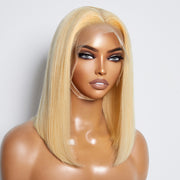 Ashine 10-14 Inch Pre-Plucked 13"x4" #613 Straight Bob Lace Frontal Wig 150% Density