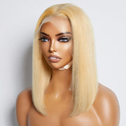 Ashine 10-14 Inch Pre-Plucked 13"x4" #613 Straight Bob Lace Frontal Wig 150% Density