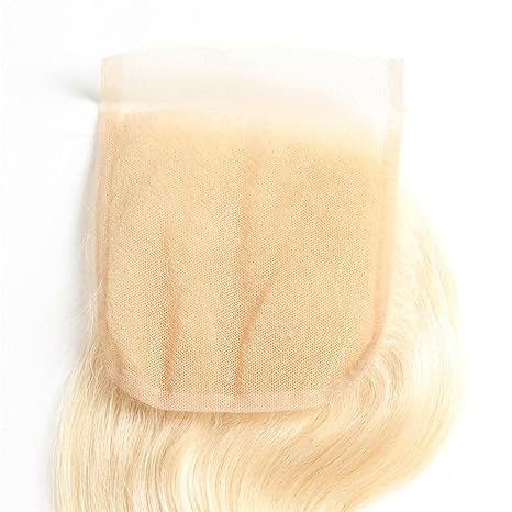 [Ashine] Fermeture en dentelle ondulée HD de 14 à 20 pouces, 4" x 4", avec raie libre, n° 1B, noir naturel
