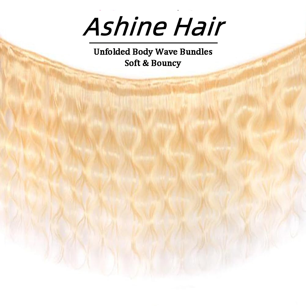 [Ashine]  #T1B/P4/27&613 Peekaboo Highlight Hair Bundles Brazilian Colored Human Hair Body Wave 10A