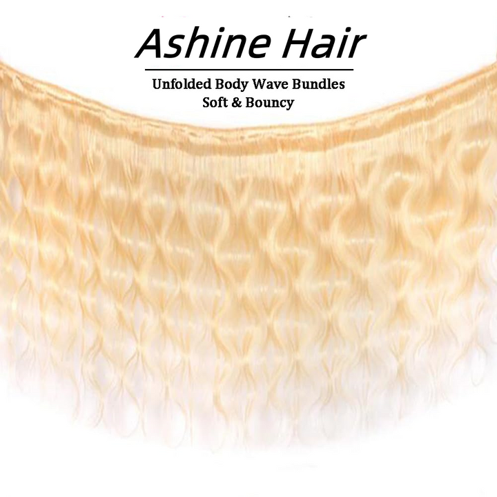 [Ashine]  #T1B/P4/27&613 Peekaboo Highlight Hair Bundles Brazilian Colored Human Hair Body Wave 10A