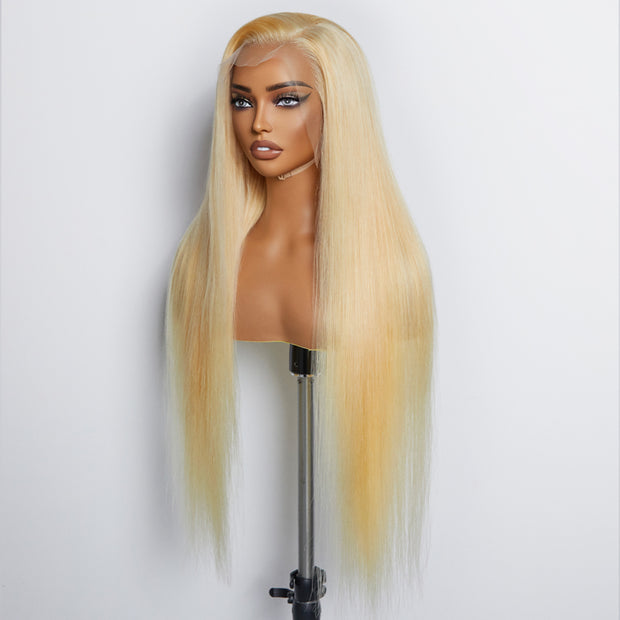 Ashine 26-30 Inches Pre-Plucked 13"x4" #613 Straight Lace Frontal Wig 200% Density-100% Human Hair