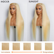 Ashine 26-30 Inches Pre-Plucked 13"x4" #613 Straight Lace Frontal Wig 200% Density-100% Human Hair