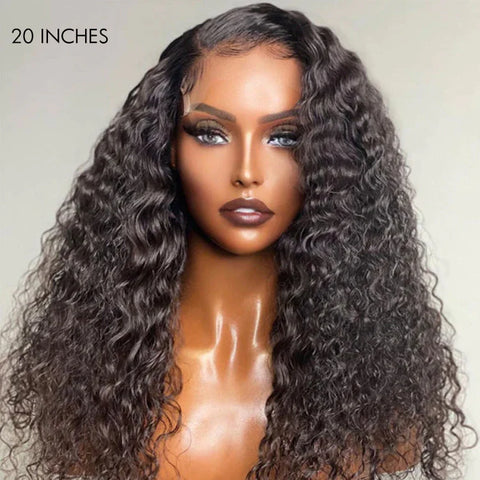 Ashine Wet and Wavy Loose Ocean Wave Mid Part HD 5x5 Closure Lace Wig