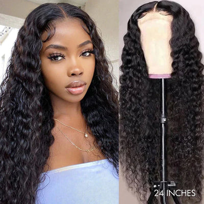 Ashine Wet and Wavy Loose Ocean Wave Mid Part HD 5x5 Closure Lace Wig