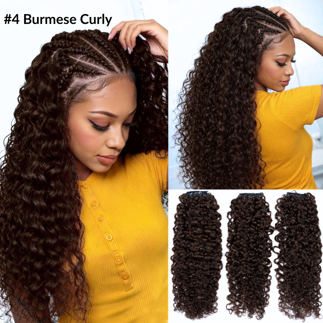 [Ashine] Pre-Separated Feather Crochet Human Hair Extensions Deep Wave Protective Style Natural Look & Blend Long-Lasting & Reusable Versatile Styling