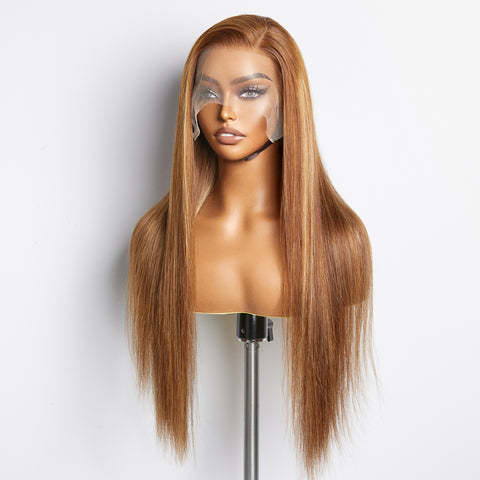 Ashine 18-24 Inch Pre-Plucked 13"x4" Lace Front Straight Wig Free Part 150% Density-100% Human Hair