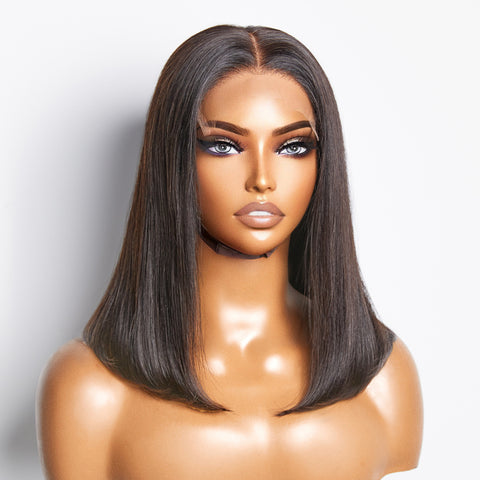 Ashine 5x5 Glueless Lace Closure Bob Wig 150% Density Straight