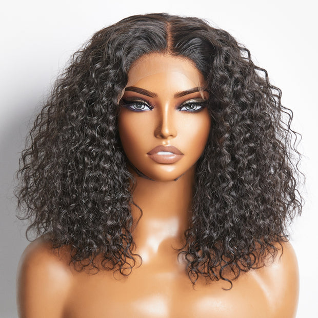 Ashine 5x5 Glueless Lace Closure Bob Wig 150% Density Water Wave