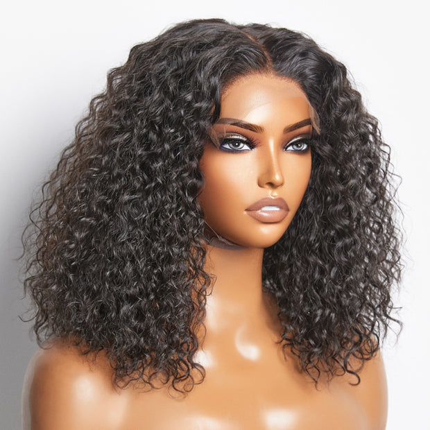 Ashine 5x5 Glueless Lace Closure Bob Wig 150% Density Water Wave