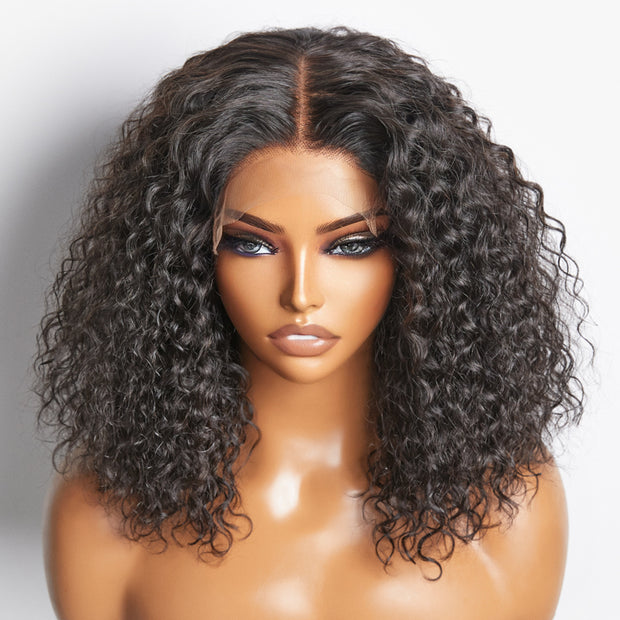 Ashine 5x5 Glueless Lace Closure Bob Wig 150% Density Water Wave