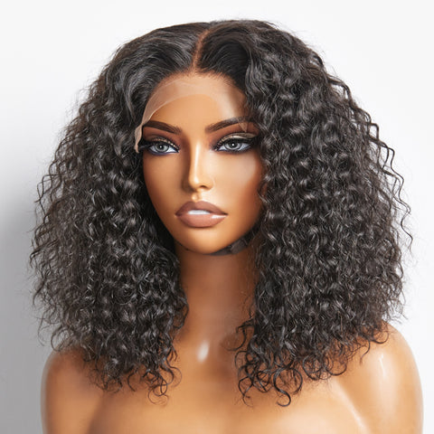 Ashine 5x5 Glueless Lace Closure Bob Wig 150% Density Water Wave