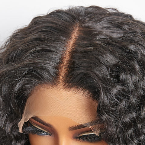 Ashine 5x5 Glueless Lace Closure Bob Wig 150% Density Water Wave