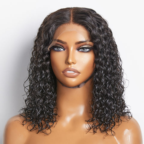 Ashine 5x5 Glueless Lace Closure Bob Wig 150% Density Water Wave