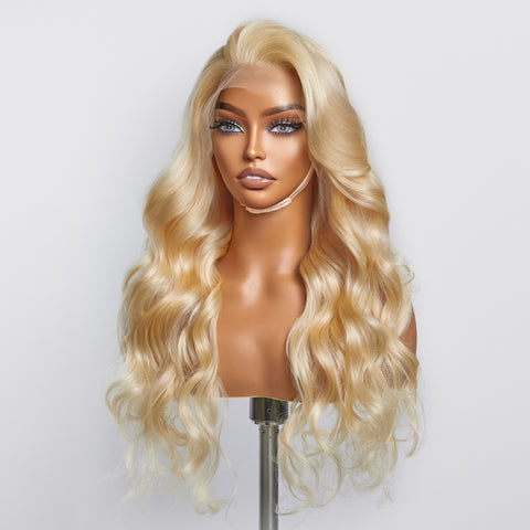 Ashine 16-30 Inch Pre-Plucked 13"x4" #613 Body Wavy Lace Frontal Wigs 150% Density-100% Human Hair