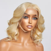 Ashine #613 13x4 Pre-Plucked Lace Front Body Wave Bob Wig 150% Density
