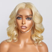 Ashine #613 13x4 Pre-Plucked Lace Front Body Wave Bob Wig 150% Density