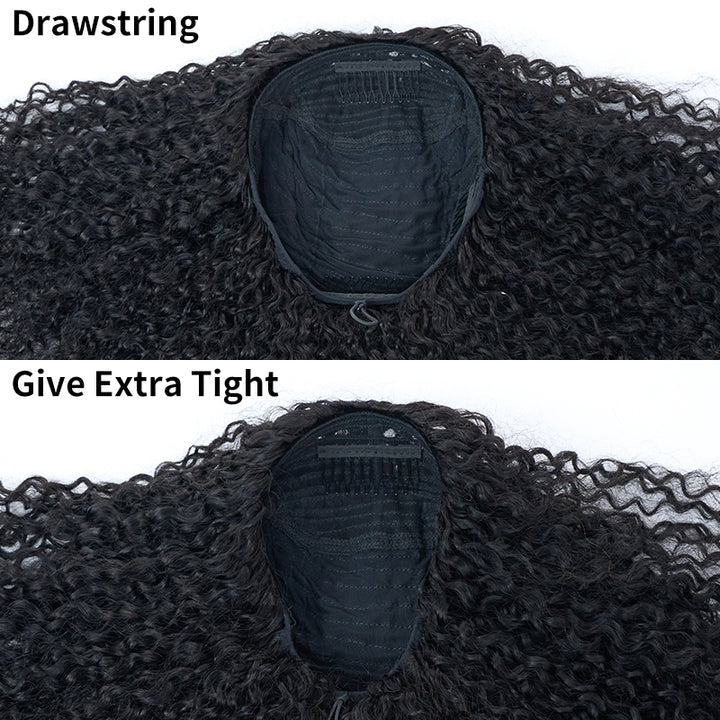 [Ashine] Messy Curly Half Wig Quick Weave Seamless Blend Realistic Hairline