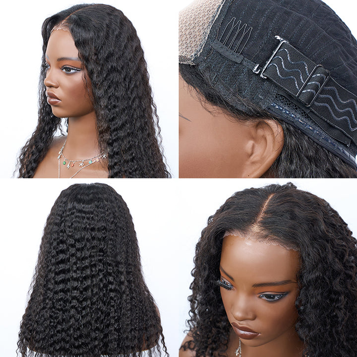 [Ashine] 18 Inch #1B Loose Deep Wavy 5*5HD Front Lace Wig 150% Density Must-Have style Glueless Human Hair