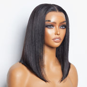 Ashine Pre-Plucked 13x4 Lace Front Straight Bob Wig 150% Density