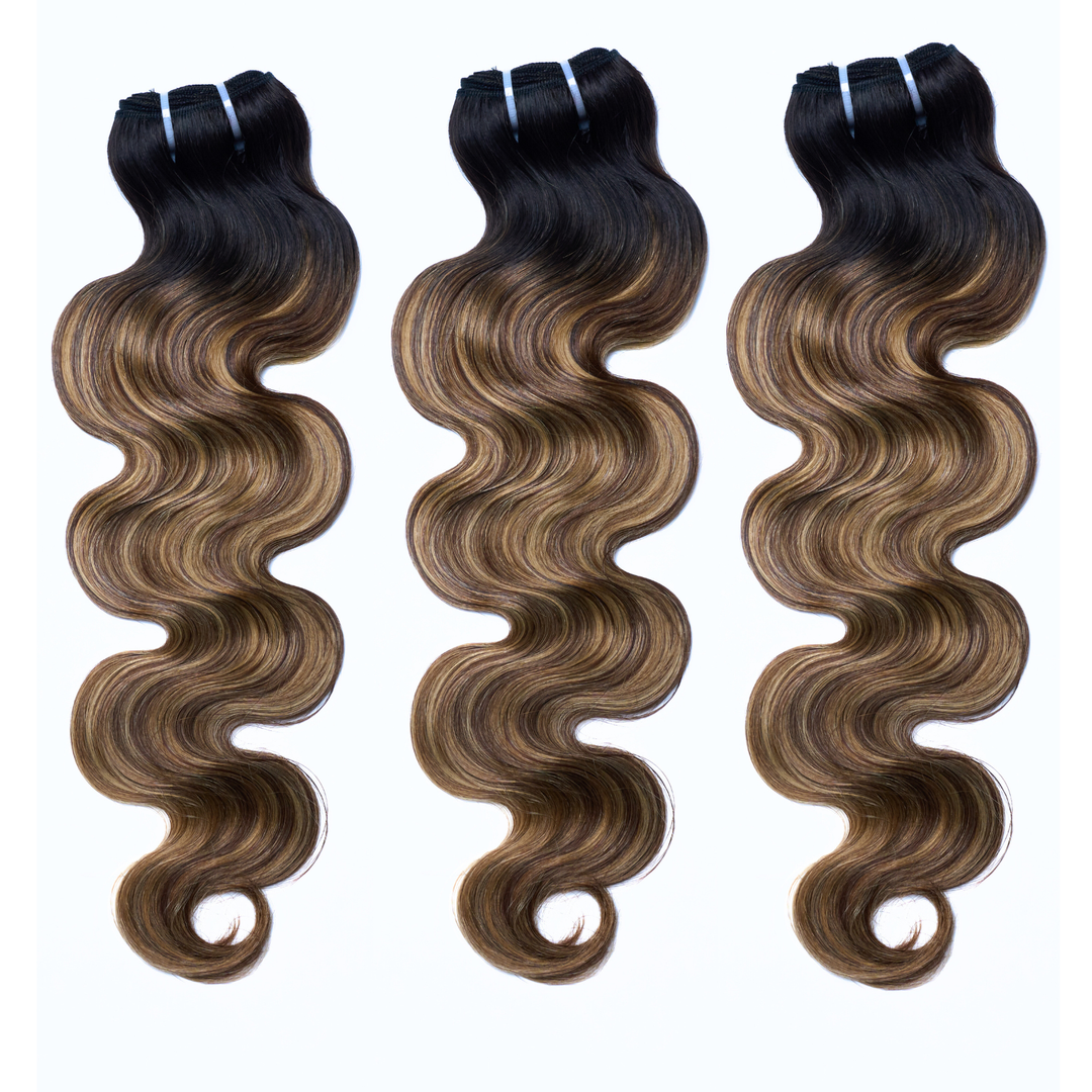 [Ashine] T1B/P4/27 Highlight Hair Bundles Brazilian Colored Human Hair Body Wave 10A