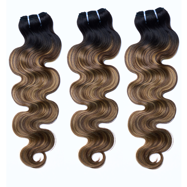 [Ashine] T1B/P4/27 Highlight Hair Bundles Brazilian Colored Human Hair Body Wave 10A