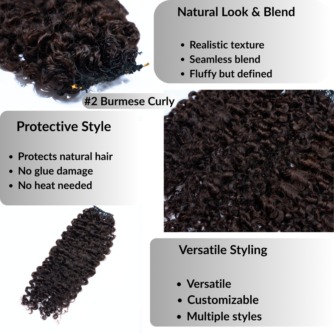 [Ashine] Pre-Separated Feather Crochet Human Hair Extensions Deep Wave Protective Style Natural Look & Blend Long-Lasting & Reusable Versatile Styling