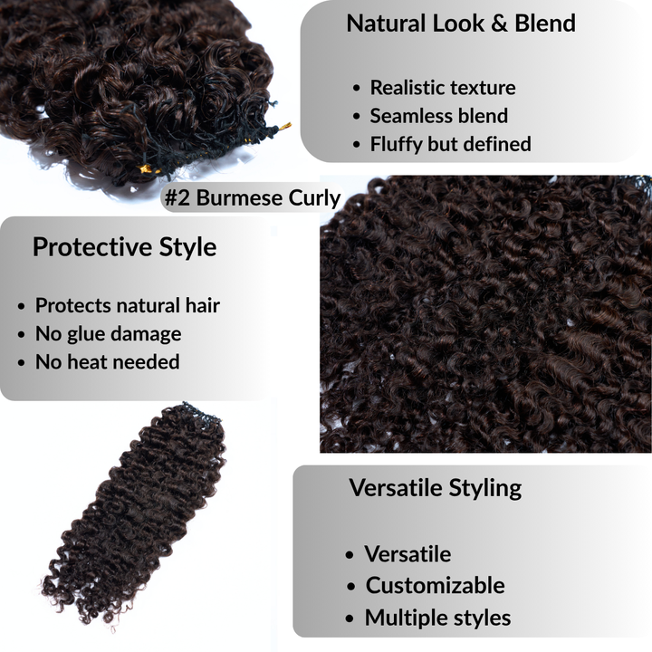 [Ashine] Pre-Separated Feather Crochet Human Hair Extensions Deep Wave Protective Style Natural Look & Blend Long-Lasting & Reusable Versatile Styling