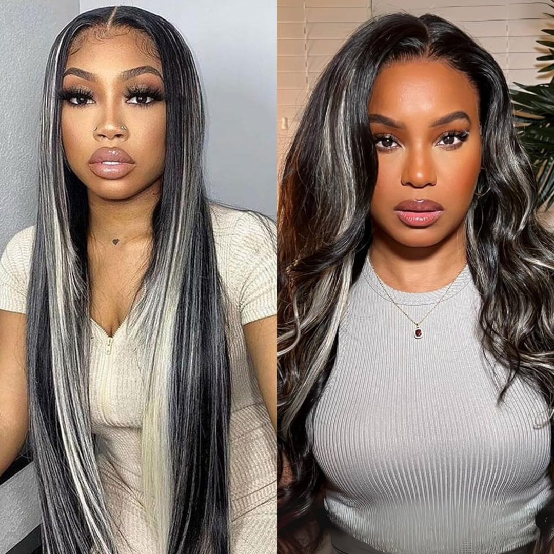 [Ashine] 12A #1B/613 Blonde Peekaboo Human Hair Bundles 100% Virgin Vietnamese Hair - New Trends