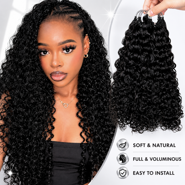 [Ashine] Pre-Separated Burmese Curly Feather Crochet Hair Extensions