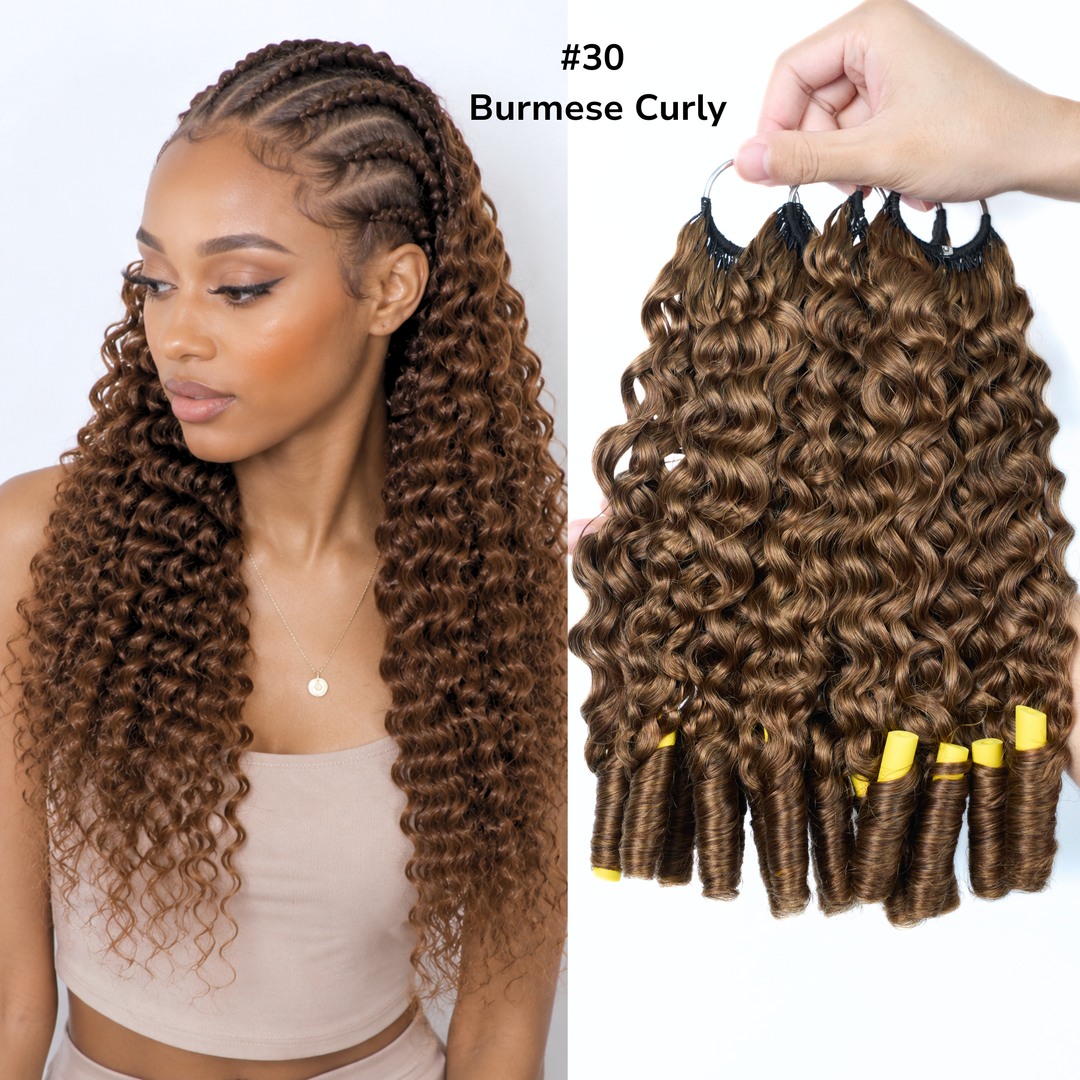 [Ashine] Burmese Curly #30 Feather Crochet Hair Extensions