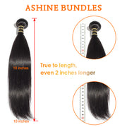 Ashine Salon Quality Virgin Brazilian Hair #1B Natural Black
