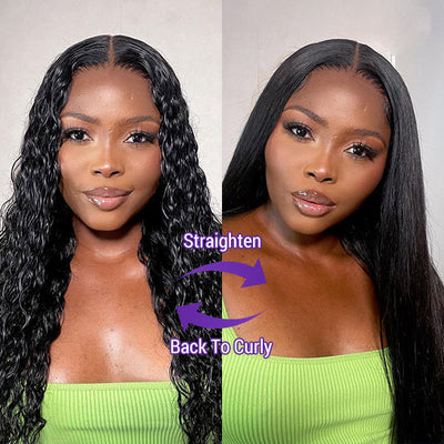 Ashine Wet and Wavy Loose Ocean Wave Mid Part HD 5x5 Closure Lace Wig