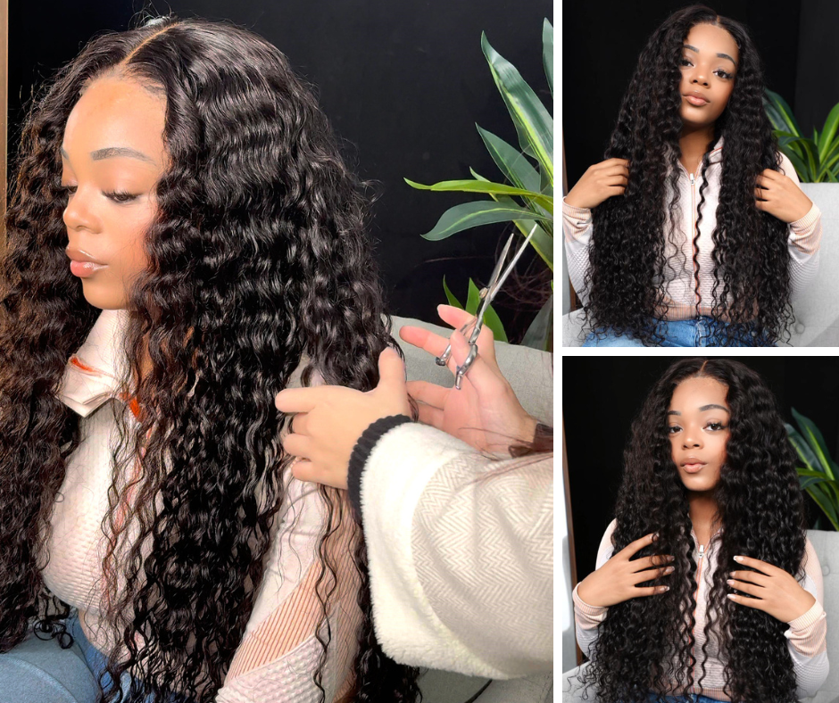 [Ashine] 10-30 Inch Deep Curly Virgin Brazilian Hair #1B Natural Black