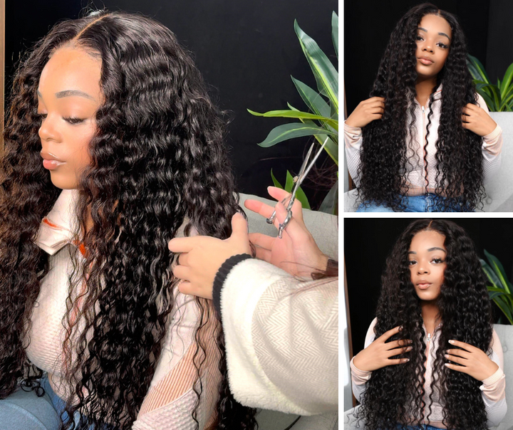 [Ashine] 10-30 Inch Deep Curly Virgin Brazilian Hair #1B Natural Black