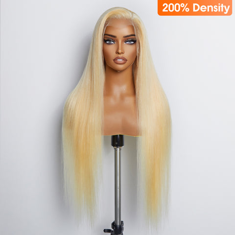 Ashine 26-30 Inches Pre-Plucked 13"x4" #613 Straight Lace Frontal Wig 200% Density-100% Human Hair