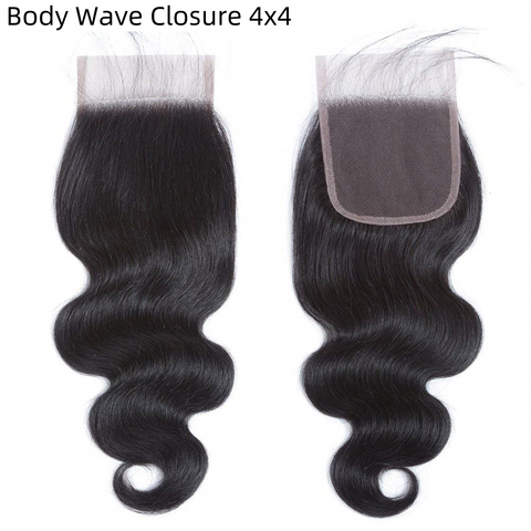 [Ashine] Upgrade Free Parted Lace Body Wave 2x6 4x4 5x5 Closure #1B Natural Black 100% Human Hair Pre Plucked Pre Bleached Pre Cut