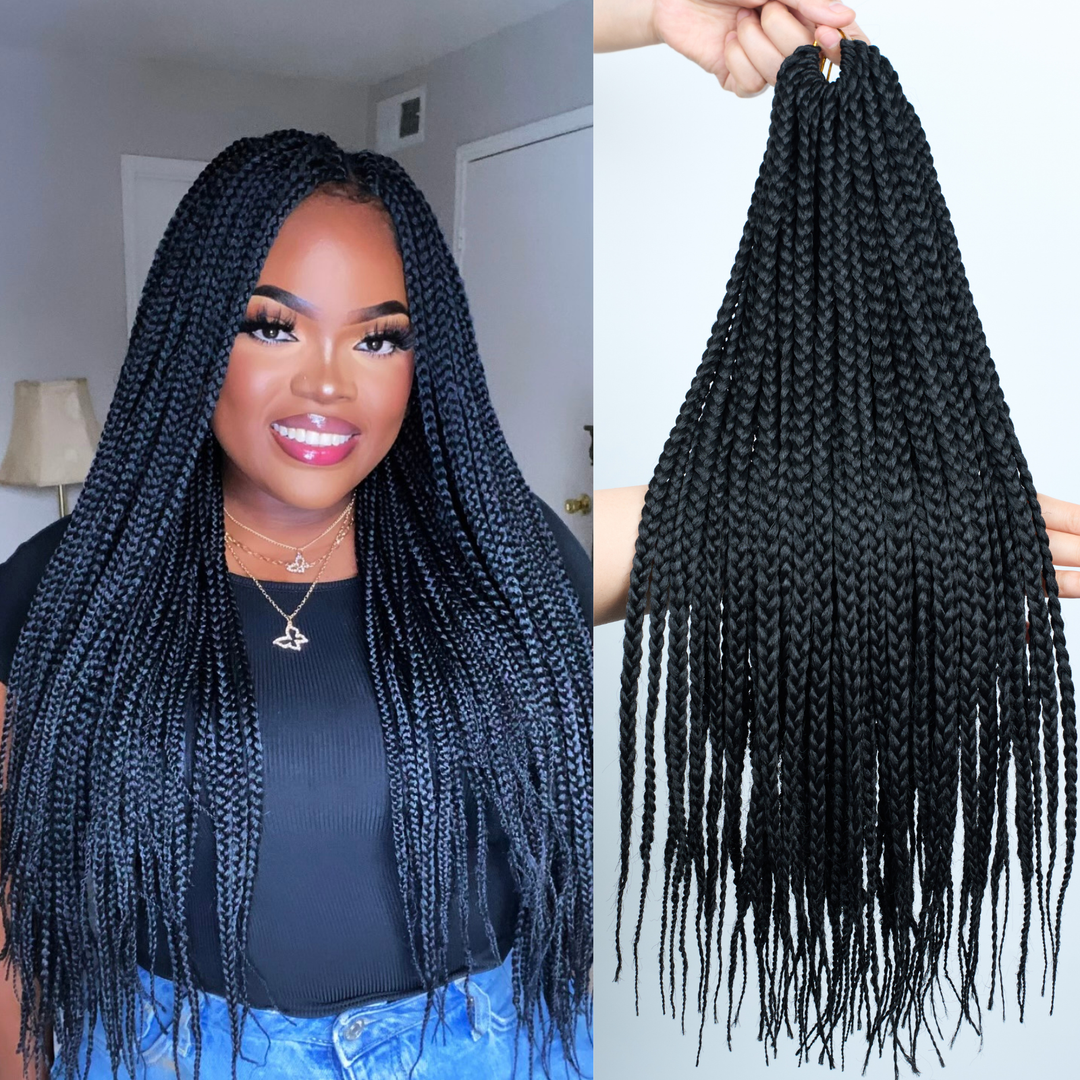 [Ashine] Bohemian Box Braids Crochet Hair Braiding Hair Bulk Extensions for Boho Braids natural dream hair bundles Pure Protein Fiber Close to Human Hair