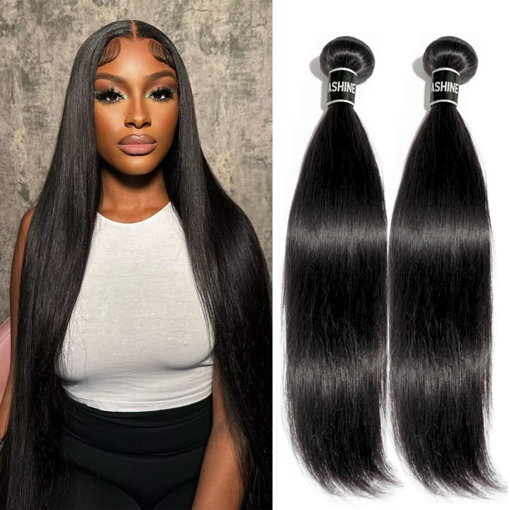 [Ashine] Cheveux brésiliens vierges de qualité salon #1B Noir naturel