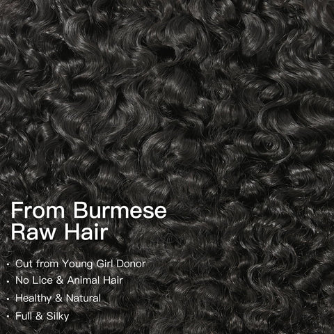 [NEW IN] Ashine Burmese Curly Virgin Human Hair Bundles Curly Hair Extension-12A