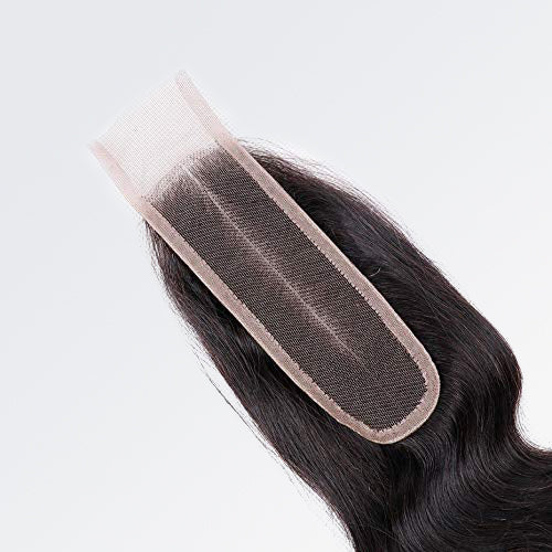 [Ashine] Upgrade Free Parted Lace Body Wave 2x6 4x4 5x5 Closure #1B 100% Human Hair