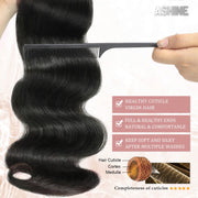 Ashine Body Wave Salon Quality Virgin Brazilian Hair #1B Natural Black