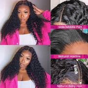 Ashine 4x4 Deep Wave Lace Closure Human Hair 14-18 Inch HD Lace Free Part Closure 100% Brazilian Virgin Human Hair Extensions Lace Closure Pre Plucked