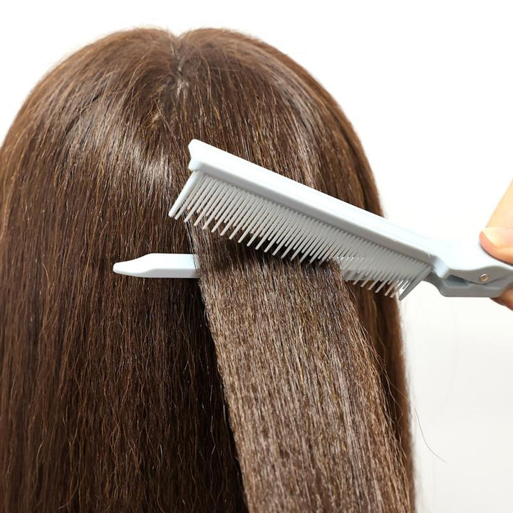 [Ashine] Peigne à queue taquine, pince de fixation de partition rose, peigne en fer plat, peignes à pince à cheveux