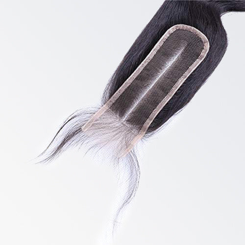 [Ashine] Upgrade Free Parted Lace Body Wave 2x6 4x4 5x5 Closure #1B 100% Human Hair