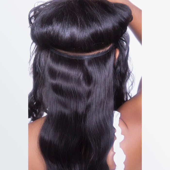 [Ashine] Clip in Hair Extensions Real Human Hair,100% Virgin Remy Human Hair Extensions for Women,1B Natural Black 8pcs Per Set with Double Weft 120g