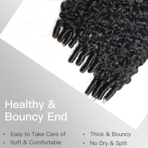 [NEW IN] Ashine Burmese Curly Virgin Human Hair Bundles Curly Hair Extension-12A