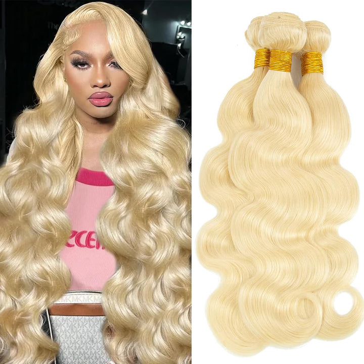 [Ashine] 613 Blonde Bundles Straight Body Wave 12A 100% Brazilian Virgin Human Hair