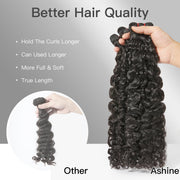 [NEW IN] Ashine Burmese Curly Virgin Human Hair Bundles Curly Hair Extension-12A