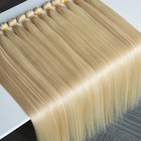 [Ashine] 613 Lightest Blonde Bundles Human Hair Straight Body Wave Hair Bundles 12A 100% Brazilian Virgin Human Hair Can be Dyed No Tangle